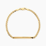 Bracelet Identit&eacute;e Danny Argent Dor&eacute; A L'Or 750/1000 - Gourmettes Homme | Histoire d&rsquo;Or