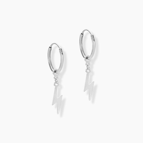 Créoles Diakha Argent Blanc - Collection Eté Femme | Histoire d’Or