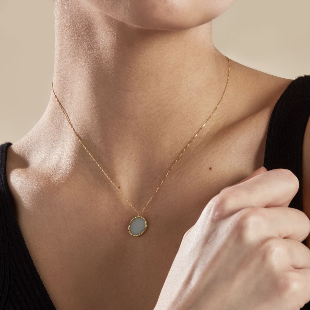 Collier Or Jaune Florica Amazonite - Colliers Femme | Histoire d’Or