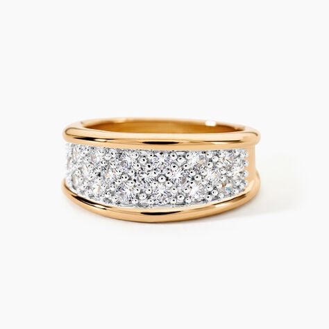 Bague Guerline Plaqu&eacute; Or Jaune Oxyde De Zirconium - Bagues avec pierre Femme | Histoire d&rsquo;Or