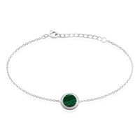 Bracelet Zea Argent Blanc Malachite