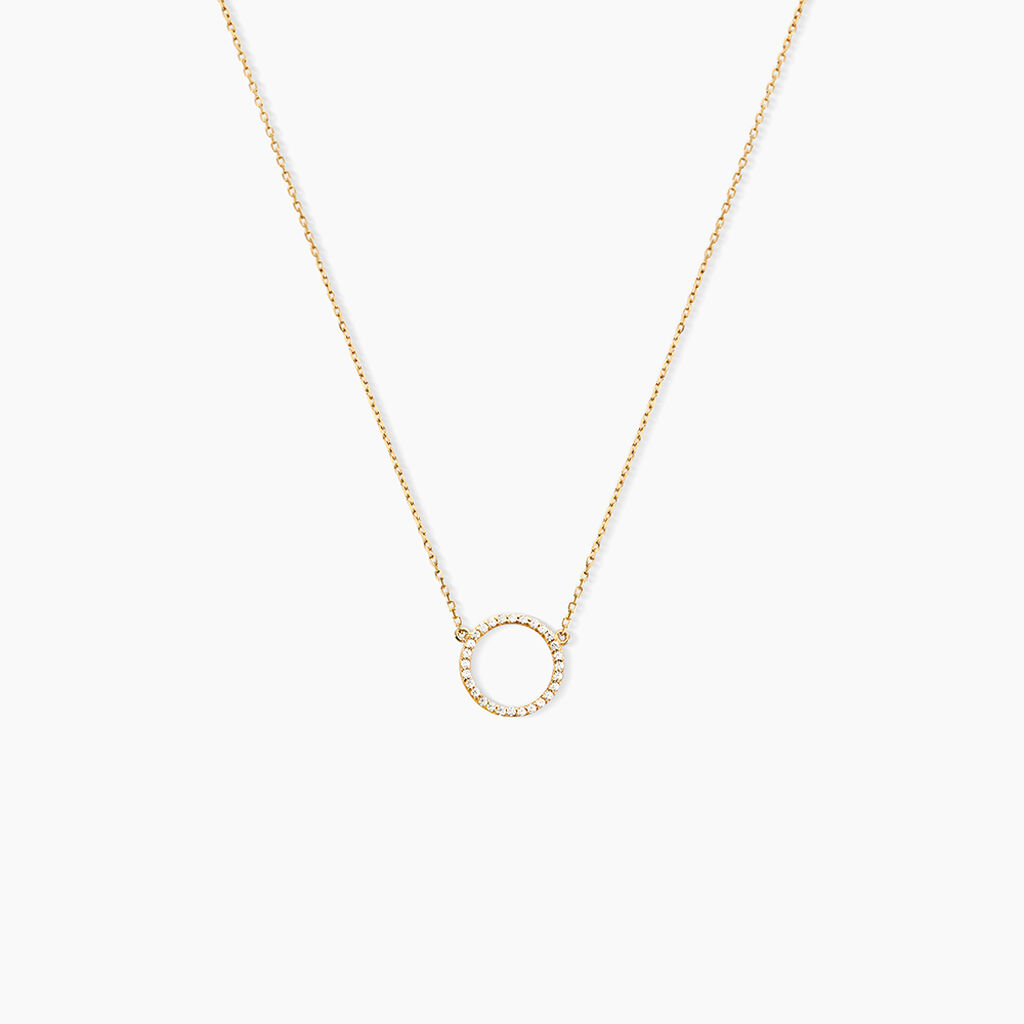 Collier Stip Or Jaune Oxyde De Zirconium - Colliers Femme | Histoire d&rsquo;Or