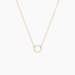 Collier Stip Or Jaune Oxyde De Zirconium - Colliers Femme | Histoire d&rsquo;Or