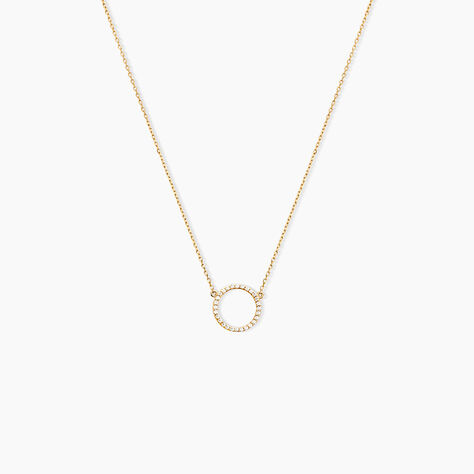 Collier Stip Or Jaune Oxyde De Zirconium - Colliers Femme | Histoire d&rsquo;Or