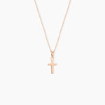 Pendentif Yoanie Croix Or Rose - Pendentifs Bapt&ecirc;me Famille | Histoire d&rsquo;Or