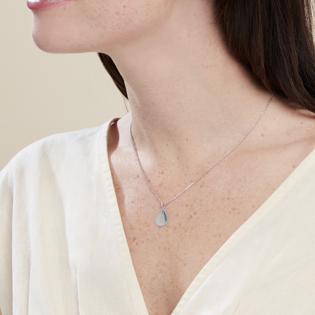 Collier Argent Blanc Paros - Colliers fantaisie Femme | Histoire d’Or