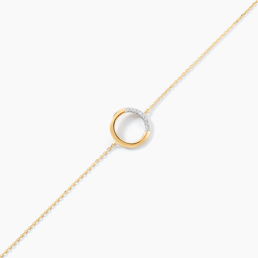 Bracelet Or Jaune Vahina Diamants - Bracelets Femme | Histoire d&rsquo;Or