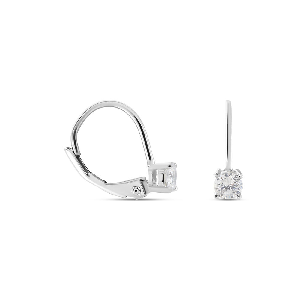 Boucles D'oreilles Dormeuses Argent Blanc Viventiol Oxyde De Zirconium - Boucles d'oreilles fantaisie Femme | Histoire d’Or