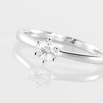 Bague Solitaire Athena Or Blanc Diamant - Bagues solitaires Femme | Histoire d&rsquo;Or