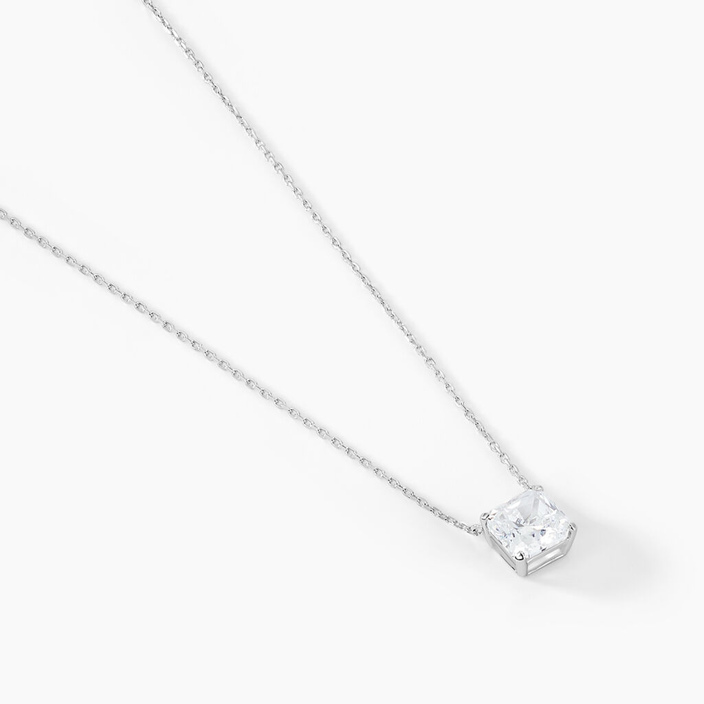 Collier Naziha Or Blanc Oxyde De Zirconium - Colliers Femme | Histoire d&rsquo;Or