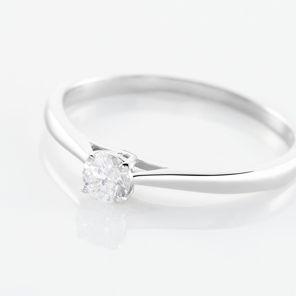 Solitaire  Victoria Platine Blanc Diamant - Bagues solitaires Femme | Histoire d’Or