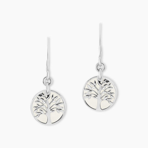Boucles D'oreilles Pendantes Argent Blanc Sofee Nacress - Boucles d'oreilles fantaisie Femme | Histoire d&rsquo;Or
