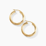 Cr&eacute;oles Yori Argent Dor&eacute; A L'Or 750/1000 - Boucles d'oreilles cr&eacute;oles Femme | Histoire d&rsquo;Or