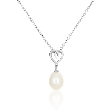Collier Miley Argent Blanc Perle De Culture - Colliers Coeur Femme | Histoire d’Or