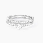 Bague Solitaire Maella Argent Blanc Oxyde De Zirconium - Bagues solitaires Femme | Histoire d&rsquo;Or