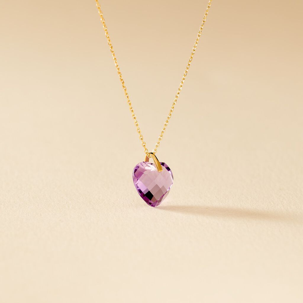 Collier Ludmille Or Jaune Amethyste - F&ecirc;te des m&egrave;res Femme | Histoire d&rsquo;Or