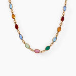 Collier Ilvaae Plaqu&eacute; Or Jaune Pierre De Synthese - Colliers Femme | Histoire d&rsquo;Or