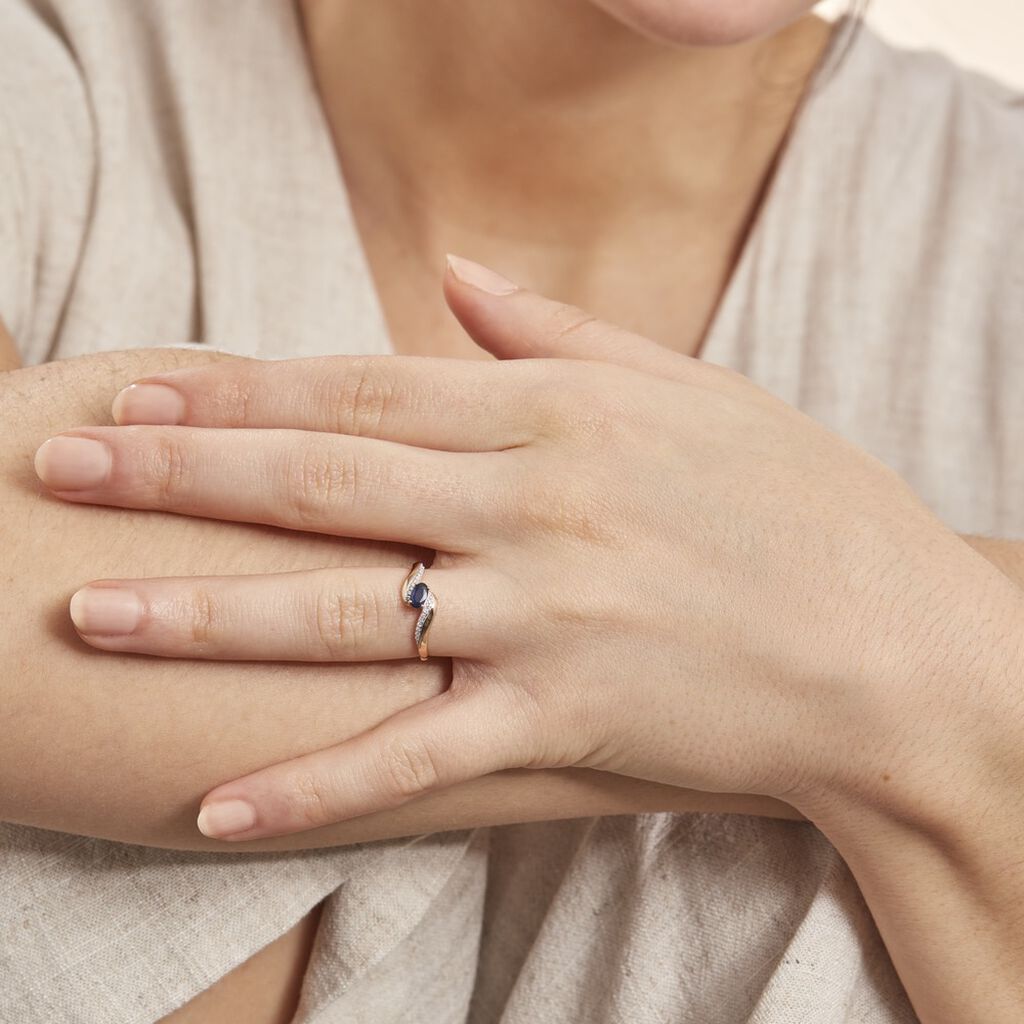 Bague Celestine Or Jaune Saphir Et Diamant - Bagues solitaires Femme | Histoire d’Or