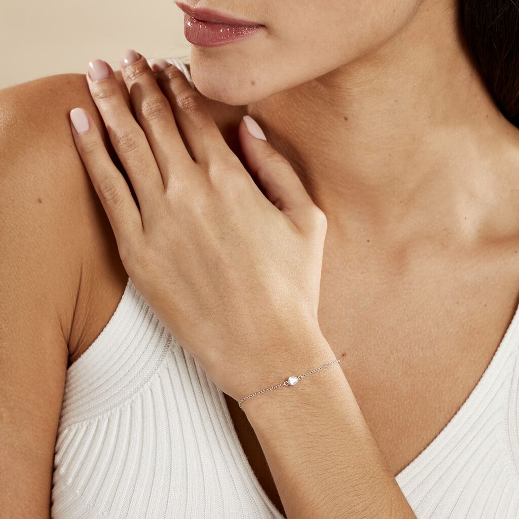 Bracelet Alda Argent Blanc Oxyde De Zirconium - Bracelets Femme | Histoire d’Or
