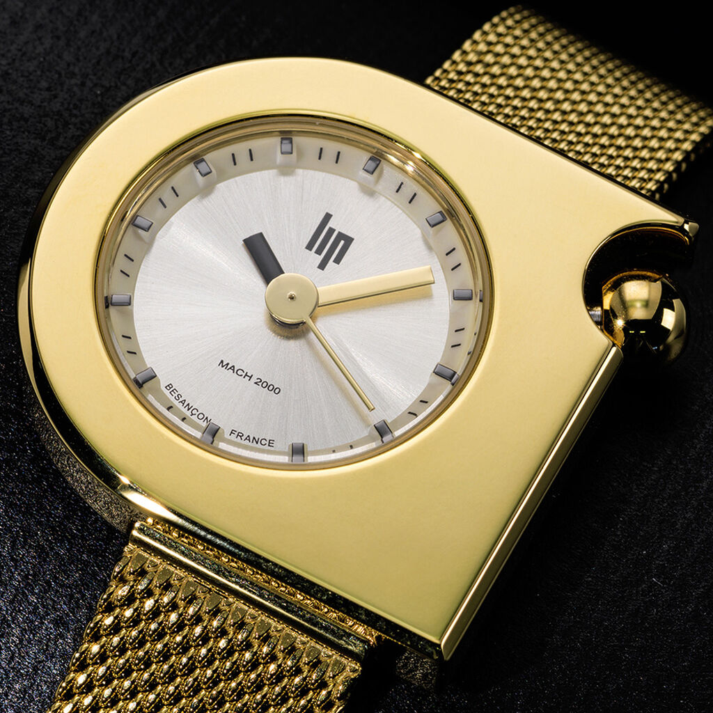 Montre Lip Mach 2000 Mini Moon Dor&eacute; - Id&eacute;es cadeaux Femme | Histoire d&rsquo;Or