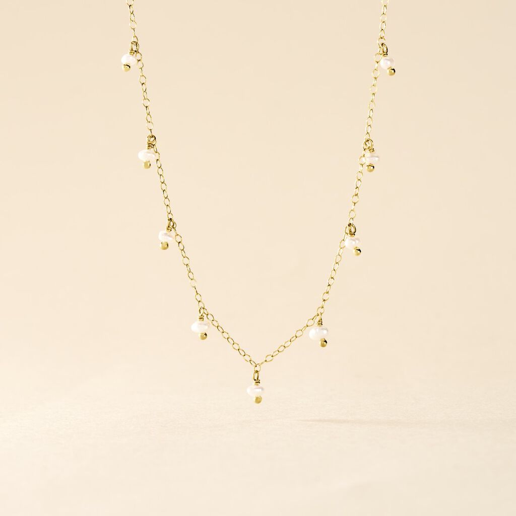 Collier Jazmin Or Jaune Perle De Culture - Colliers Femme | Histoire d’Or
