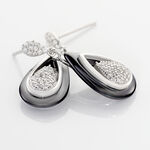 Boucles D'oreilles Pendantes Marina Cera Argent  C&eacute;ramique Et Oxyde - Boucles d'oreilles pendantes Femme | Histoire d&rsquo;Or