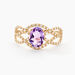 Bague Tina Or Jaune Amethyste Et Oxyde De Zirconium - Bagues solitaires Femme | Histoire d’Or