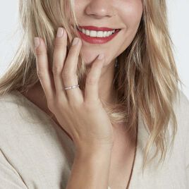 Bague Val Argent Blanc Oxyde De Zirconium - Bagues avec pierre Femme | Histoire d’Or