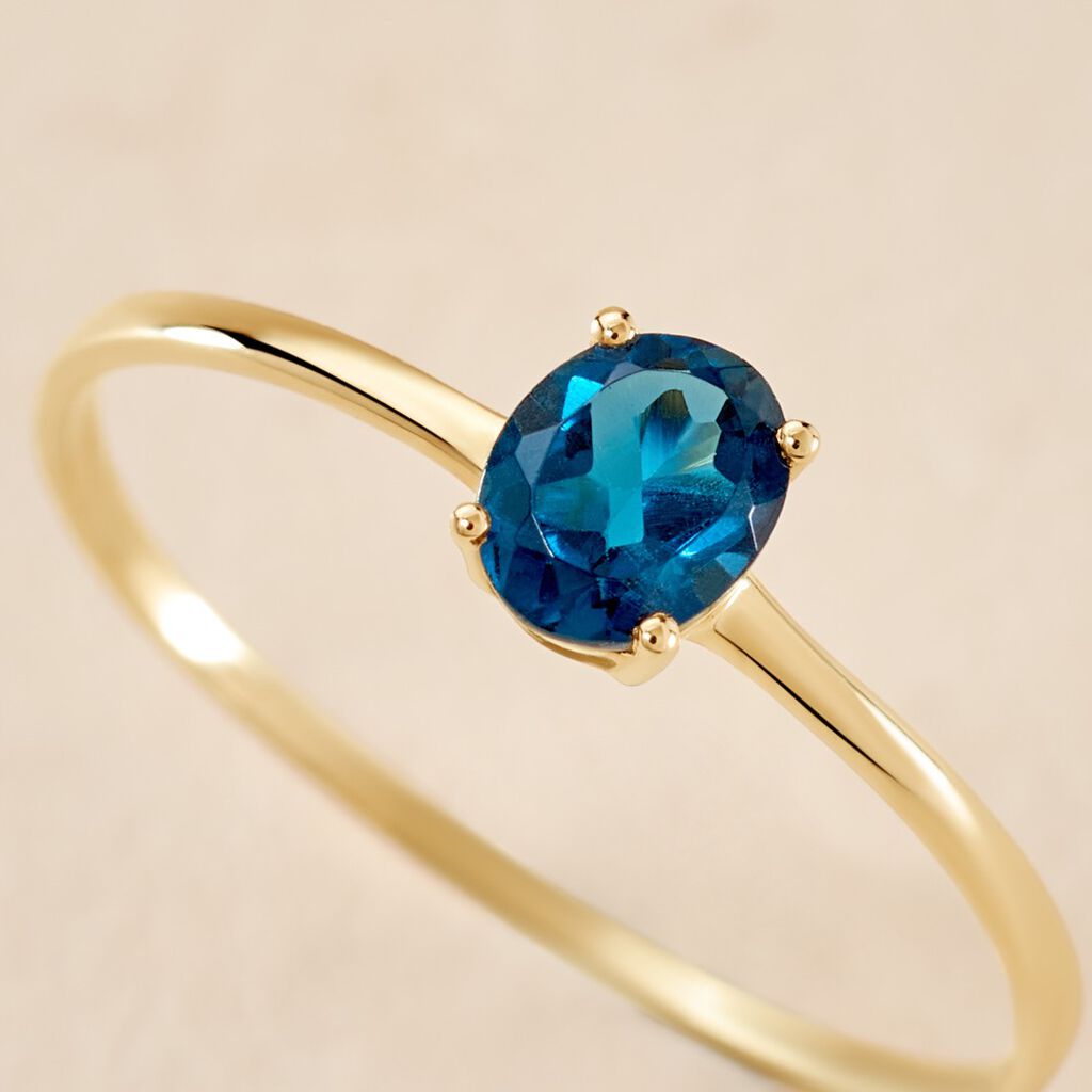 Bague Valentino Or Jaune Topaze - Bagues solitaires Femme | Histoire d&rsquo;Or