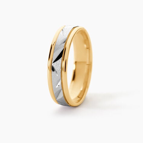 Alliance Ilki Ruban Or Bicolore - Alliances 18 carats Unisex | Histoire d&rsquo;Or