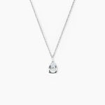Collier Goutte Or Blanc Oxyde De Zirconium - Colliers Femme | Histoire d&rsquo;Or