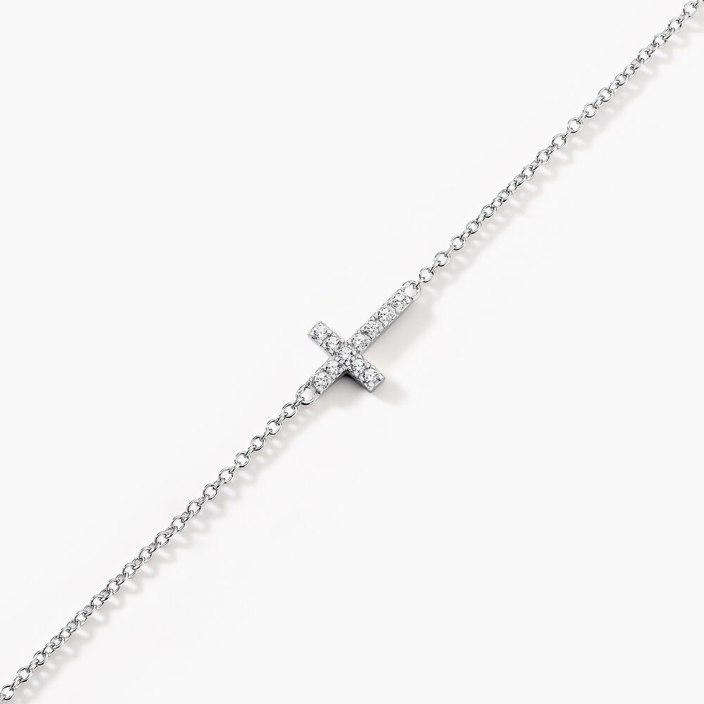 Bracelet argent croix clearance