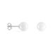 Boucles D'oreilles Puces Orbe Argent Blanc Céramique - Boucles d'oreilles fantaisie Femme | Histoire d’Or
