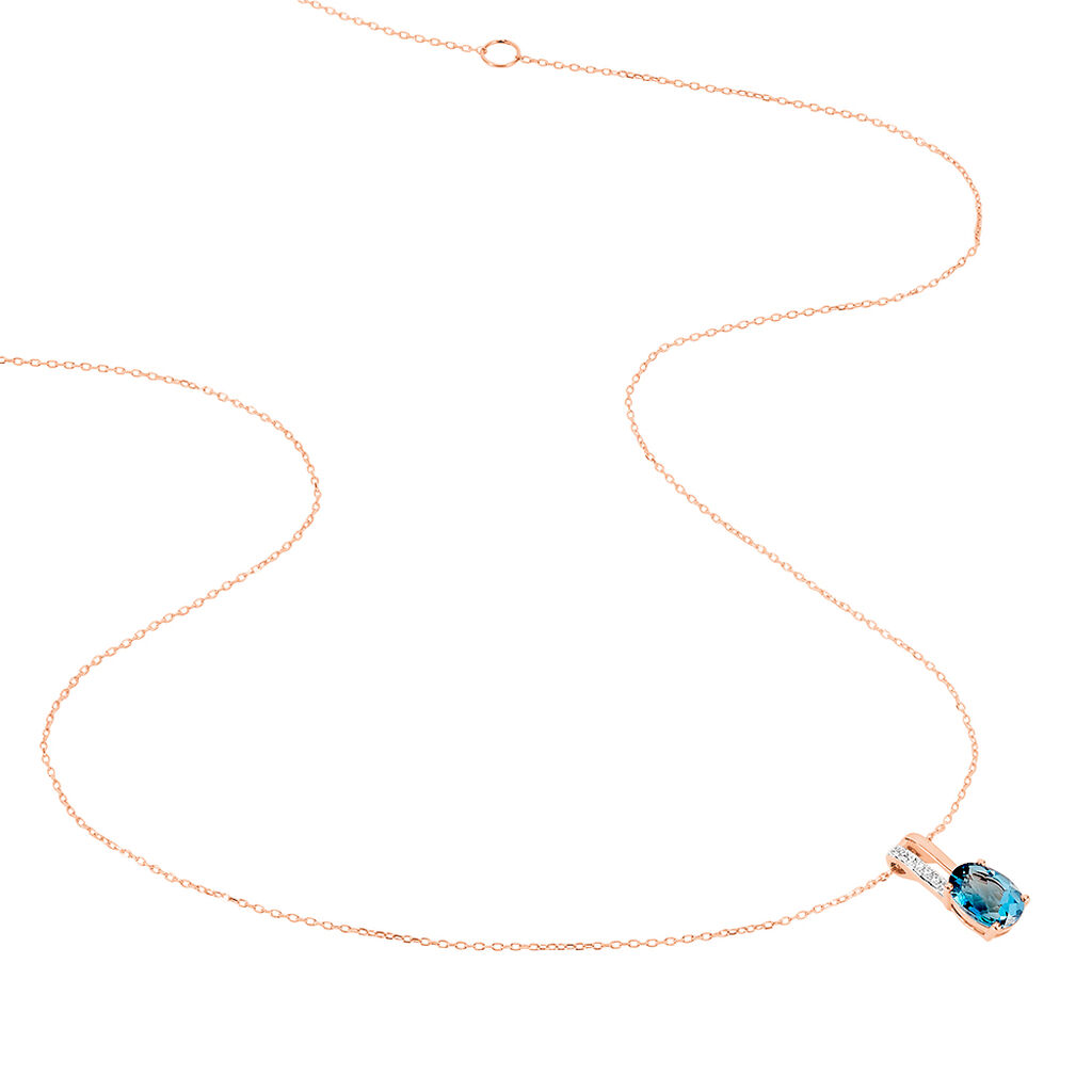 Collier Dalia Or Rose Topaze Et Oxyde De Zirconium - Colliers Femme | Histoire d&rsquo;Or