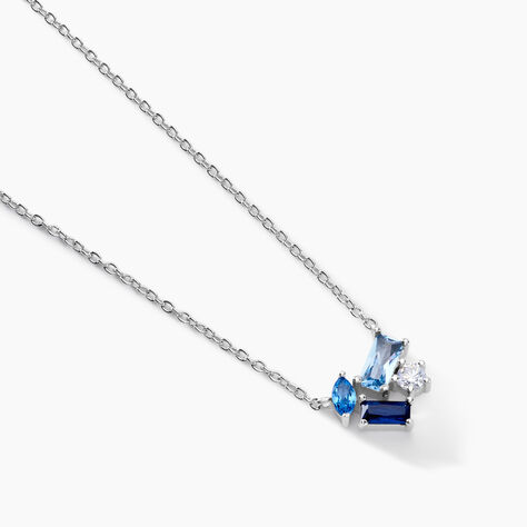 Collier Guillemette Argent Blanc Pierre D'imitation - Colliers fantaisie Femme | Histoire d&rsquo;Or