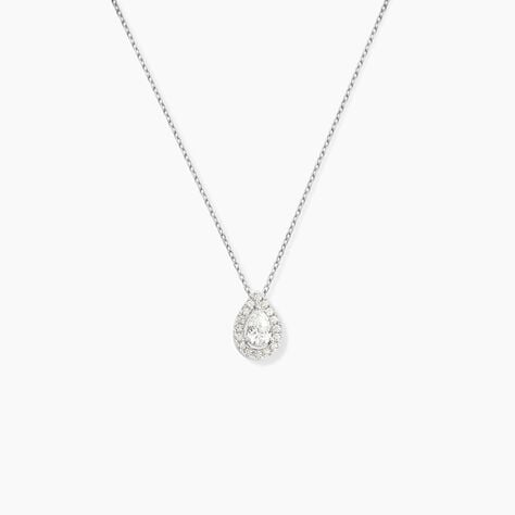 Collier Hildana Or Blanc Oxyde De Zirconium - Colliers Femme | Histoire d&rsquo;Or