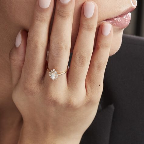Bague Or Jaune Vladimira Oxyde De Zirconium - Bagues solitaires Femme | Histoire d’Or