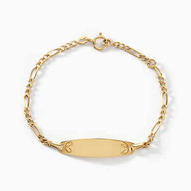 Bracelet Identit&eacute; Bartolomee Maille Alternee 1/3 3 Or Jaune