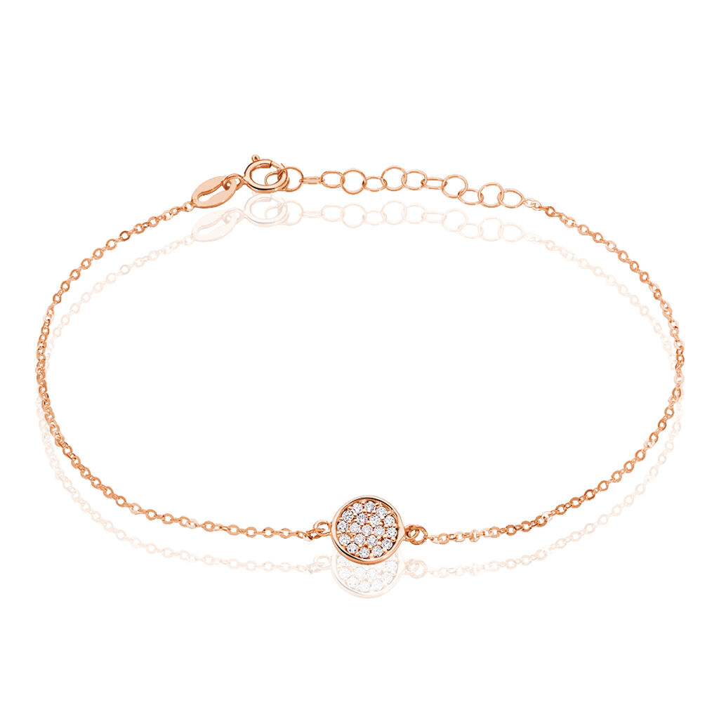 Bracelet Helinie Or Rose Oxyde De Zirconium - Bracelets Femme | Histoire d&rsquo;Or