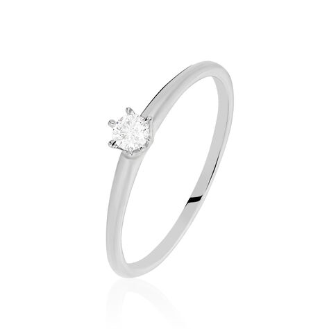 Bague Solitaire Samantha Or Blanc Diamant - Bagues solitaires Femme | Histoire d’Or