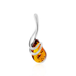 Pendentif Argent Blanc Melusine Ambre - Pendentifs Femme | Histoire d’Or