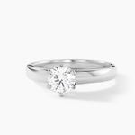 Bague Natalia Ld Platine Blanc Diamant Synth&eacute;tique - Bagues solitaires Femme | Histoire d&rsquo;Or