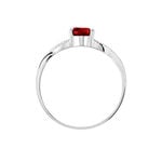 Bague Candice Or Blanc Grenat - Bagues solitaires Femme | Histoire d&rsquo;Or