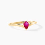 Bague Solitaire Pluie D'Eclat Or Jaune Rubis - Bagues solitaires Femme | Histoire d&rsquo;Or