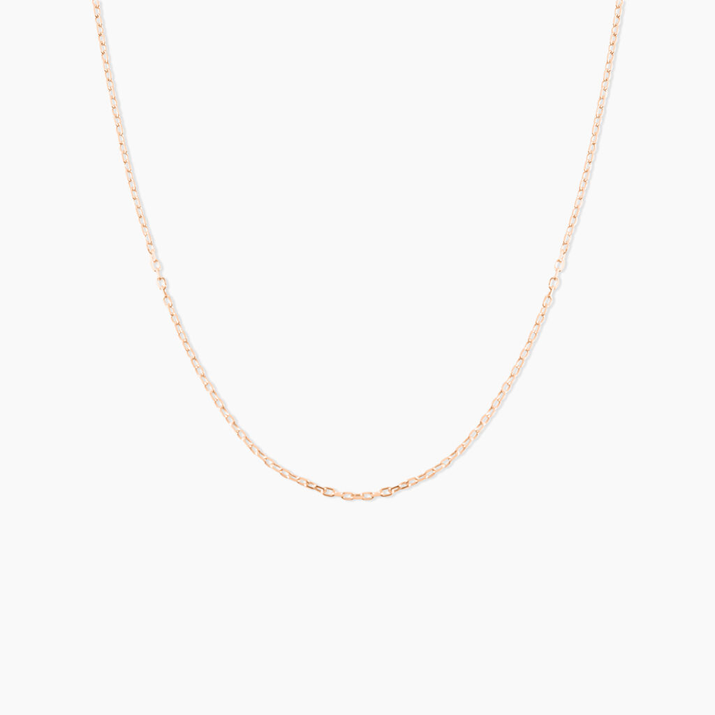 Cha&icirc;ne Igoa Maille For&ccedil;at Diamantee Or Rose - Chaines Femme | Histoire d&rsquo;Or