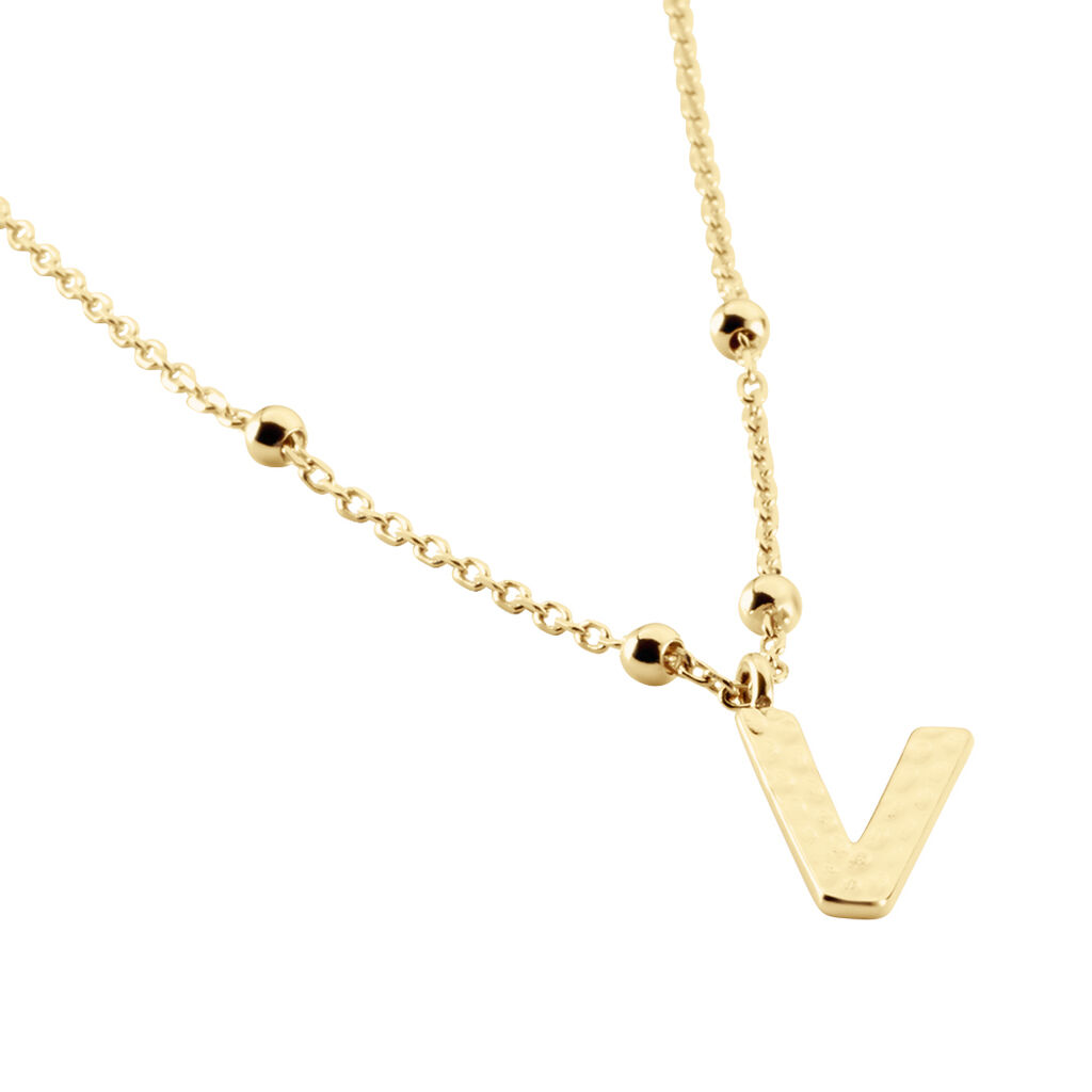 Collier Plaqué Or Jaune Lettra - Colliers fantaisie Femme | Histoire d’Or