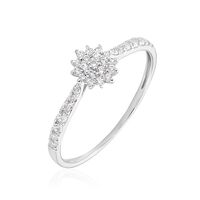 Bague Shin Or Blanc Oxyde De Zirconium