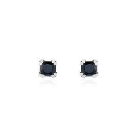 Boucles D'oreilles Puces Doreen Carre Or Blanc Oxyde De Zirconium - Clous d'oreilles Femme | Histoire d’Or