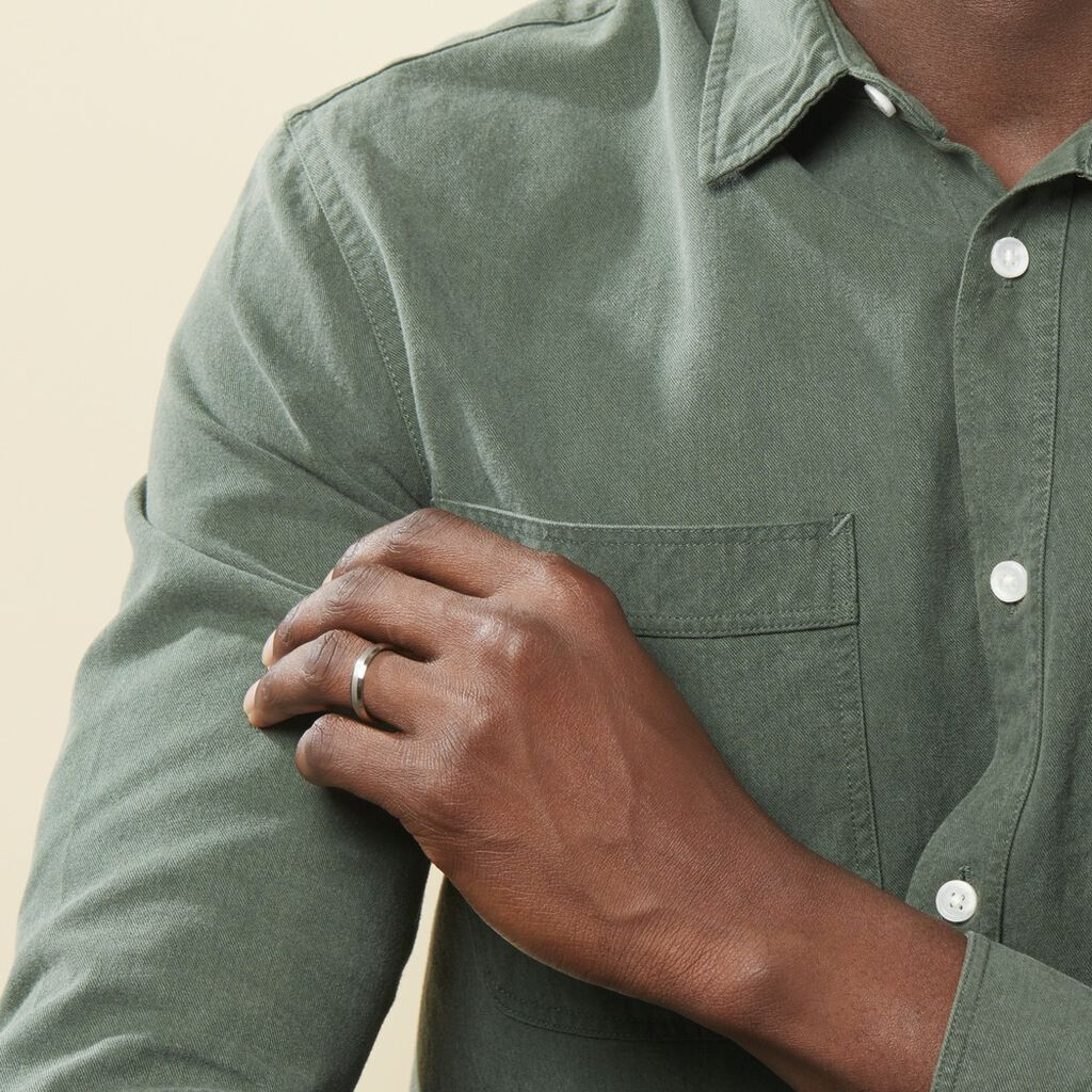 Alliance Hevan Demi Jonc Palladium Blanc - Alliances Homme | Histoire d’Or