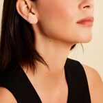 Mini Cr&eacute;oles Or Blanc Aryanna Diamants - Boucles d'oreilles cr&eacute;oles Femme | Histoire d&rsquo;Or